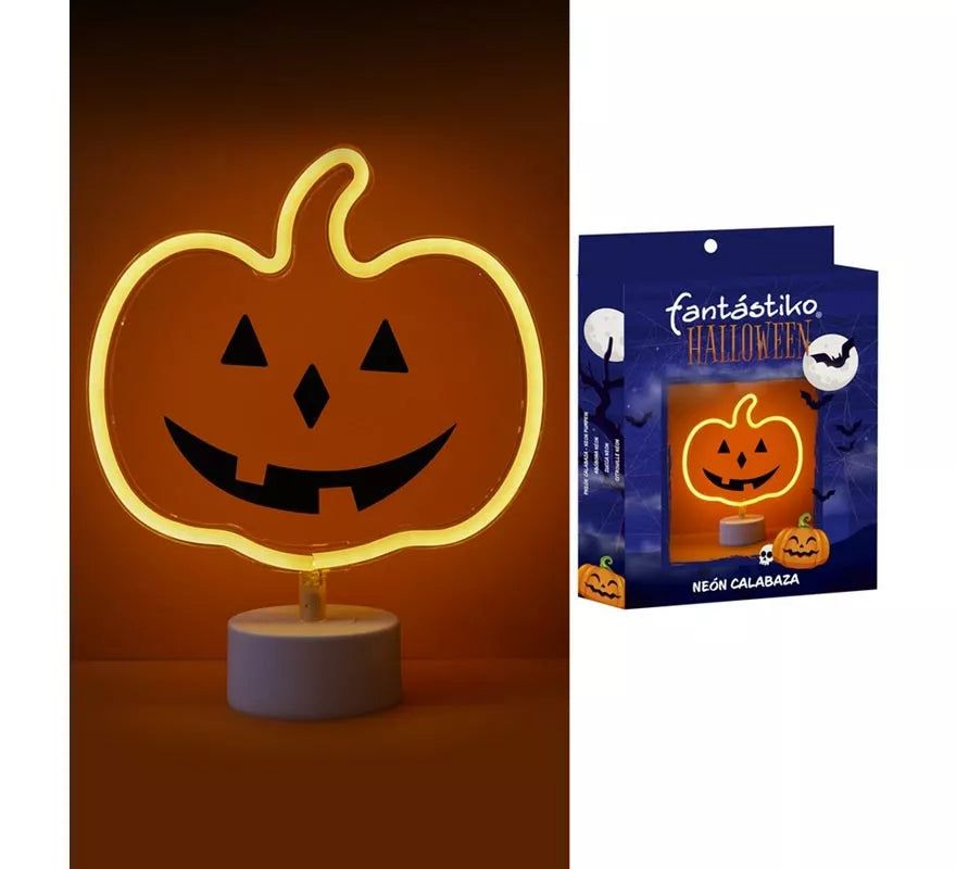 Translation missing: fr.Luz neón de Calabaza con Soporte de 23x9x27 cm