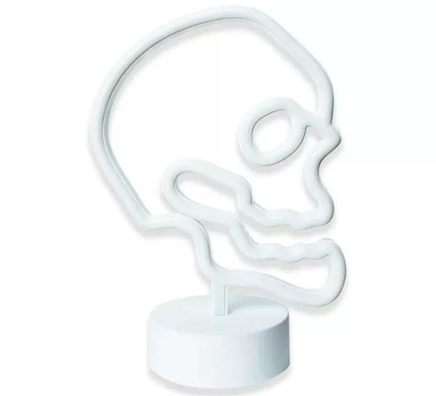Translation missing: fr.Luz neón de Calavera con Soporte 25x18x10 cm