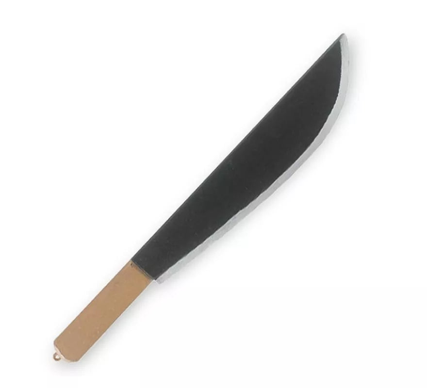Translation missing: fr.Machete de plástico de juguete con mango marrón de 8x54,5 cm