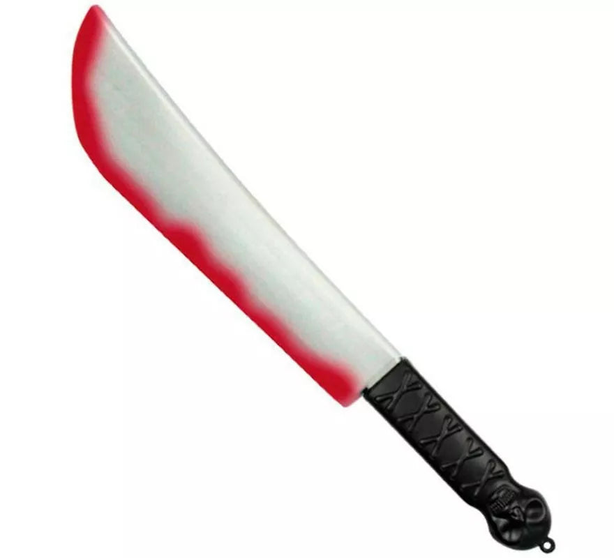Translation missing: fr.Machete o Cuchillo de juguete con Sangre de 33 cm