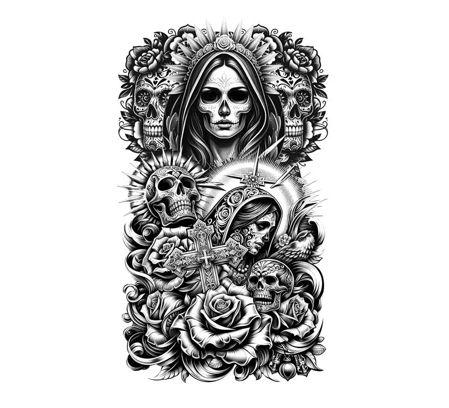 Translation missing: fr.Manga de Tatuaje Catrina