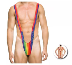 Mankini arc-en-ciel adulte