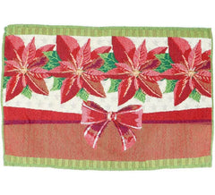Set de table Poinsettia avec attaches 48x33 cm