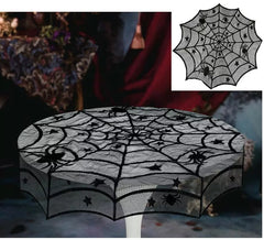Nappe brodée toile d'araignée 100 cm