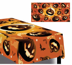 Nappe Orange Citrouilles et Sorcières 137X274 cm
