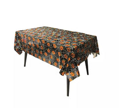Nappe toile d'araignée avec citrouille 137x183 cm