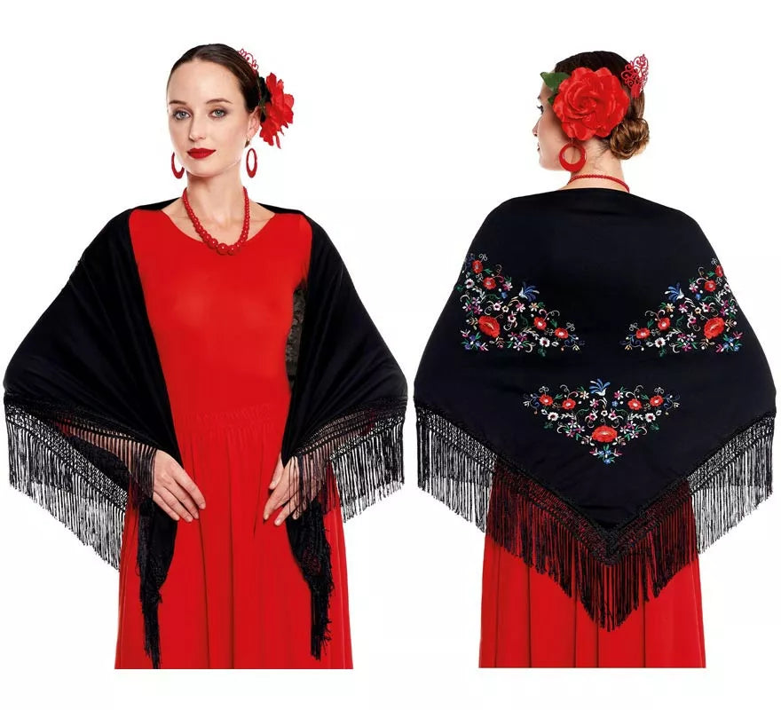 Translation missing: fr.Mantón Sevillana o Chulapa Bordado para mujer en varios colores