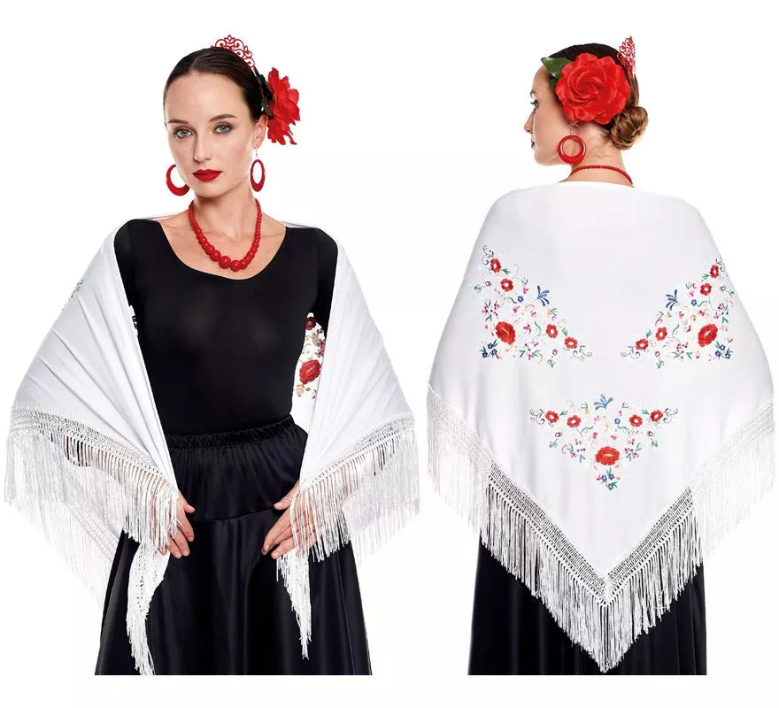 Translation missing: fr.Mantón Sevillana o Chulapa Bordado para mujer en varios colores