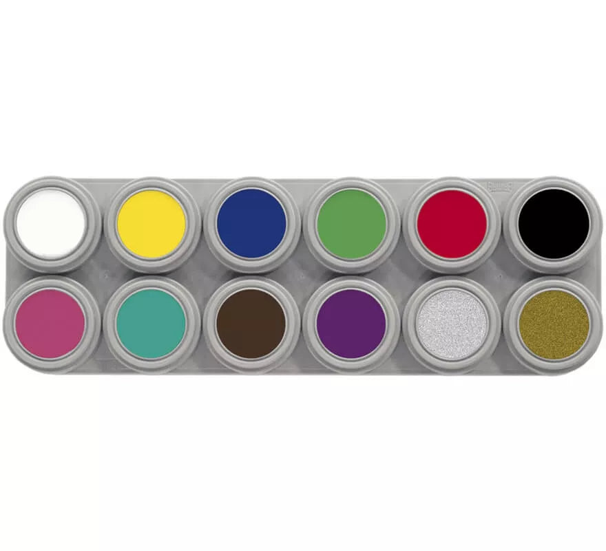 Translation missing: fr.Maquillaje al agua paleta 12 colores de 2,5 ml