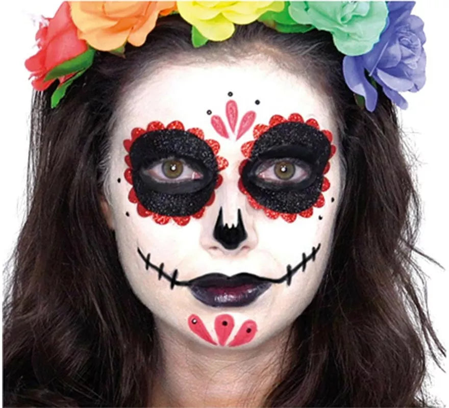 Translation missing: fr.Maquillaje de Catrina bordes rojos