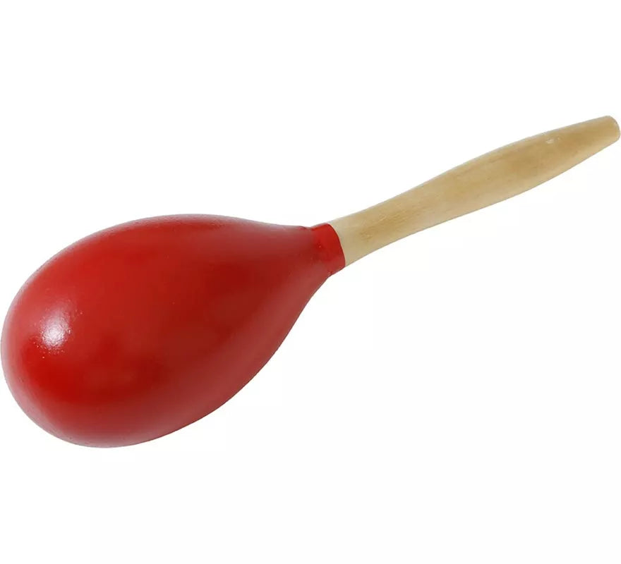 Translation missing: fr.Maraca roja de Madera de 20 cm
