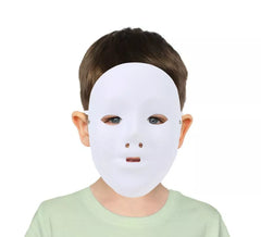 Masque en papier blanc terrifiant pour enfants