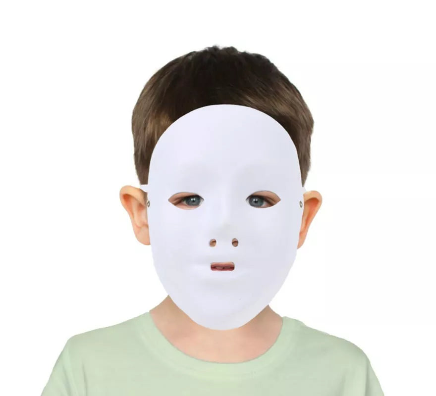 Translation missing: fr.Máscara blanca de papel terrorífica infantil