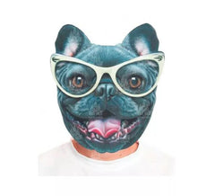 Masque bouledogue noir imprimé