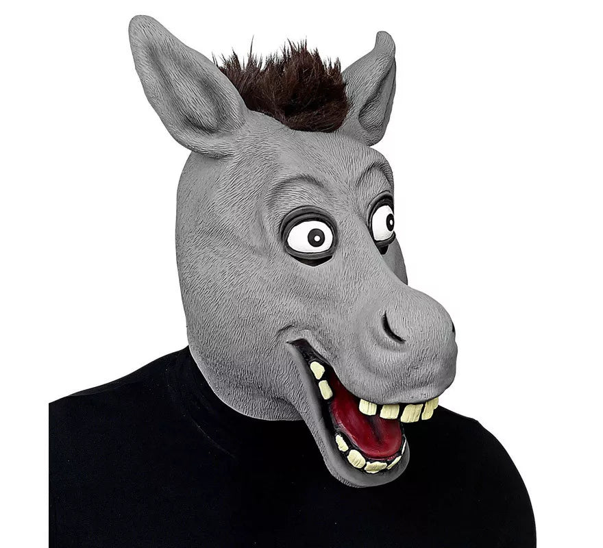 Translation missing: fr.Máscara Cabeza de Burro de dibujos animados con pelo