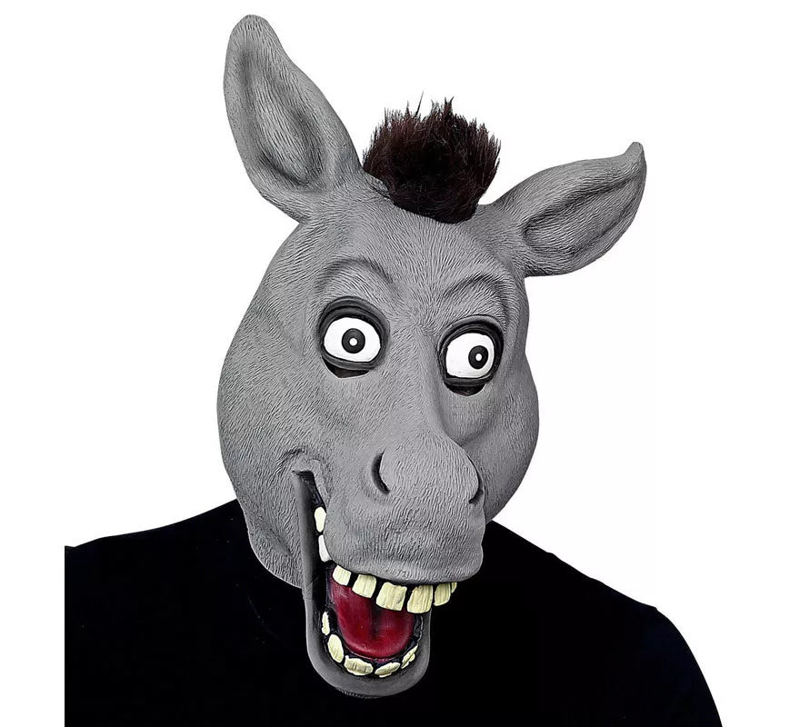 Translation missing: fr.Máscara Cabeza de Burro de dibujos animados con pelo