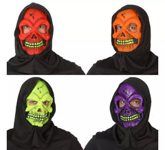 Masque Squelette avec cagoule 4 coloris disponible pour Halloween