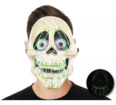 Masque de crâne avec tube lumineux