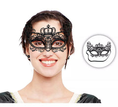 Masque Corona en dentelle noire