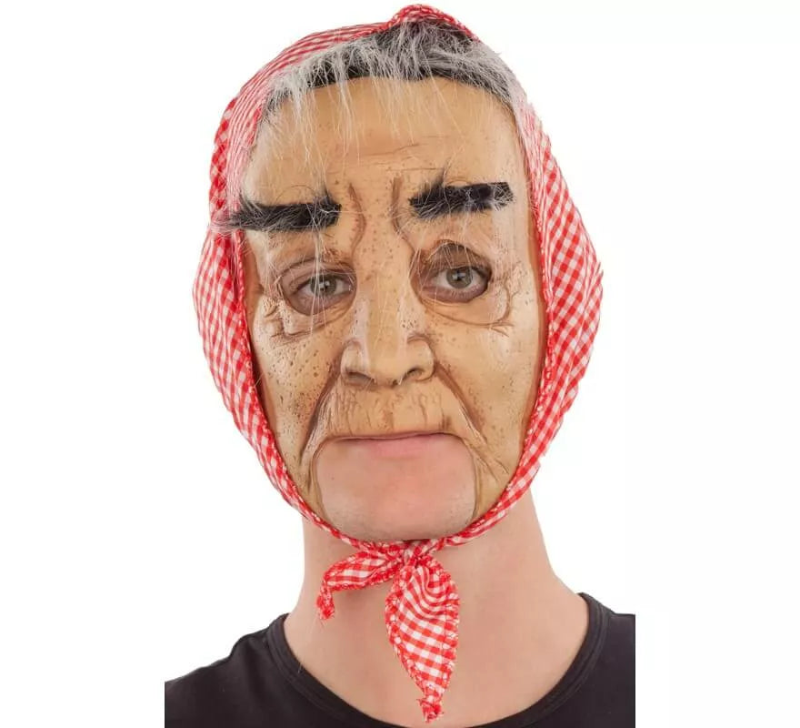 Translation missing: fr.Máscara de Abuela con Pelo y Pañuelo