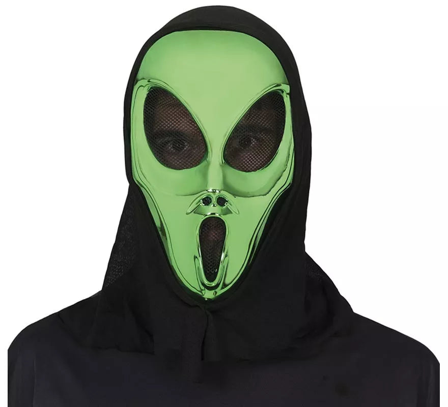 Translation missing: fr.Máscara de Alienígena verde con Capucha