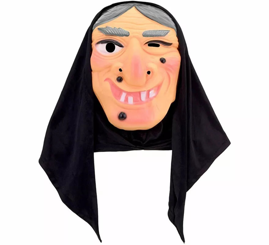 Translation missing: fr.Máscara de Anciana con Pañuelo de Plástico