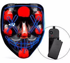 Masque de tueur effrayant avec LED bleue