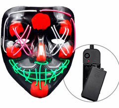 Masque de tueur terrifiant avec LED multicolores