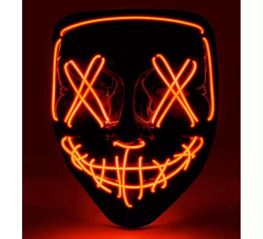 Máscara de Asesino Aterrador con LED rojo