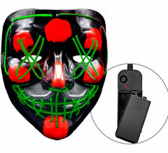 Masque de tueur effrayant avec LED verte