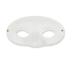 Masque d'assassin en papier blanc