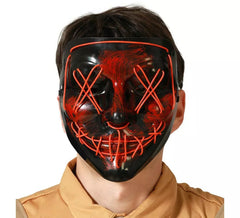 Masque d'Assassin Rouge avec Lumière LED