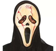 Masque d'assassin sanglant avec capuche