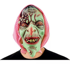 Masque de vieille sorcière verte