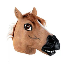 Masque de cheval marron en latex