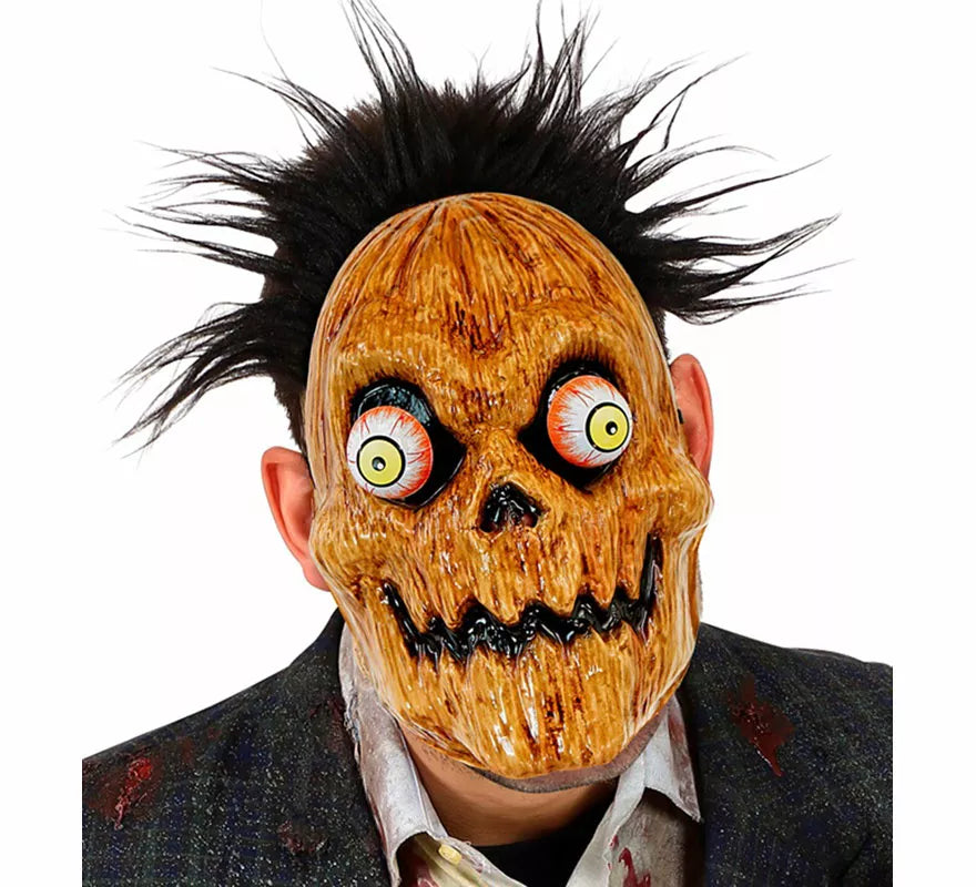 Máscara de Calabaza Terrorífica con Ojos Saltones