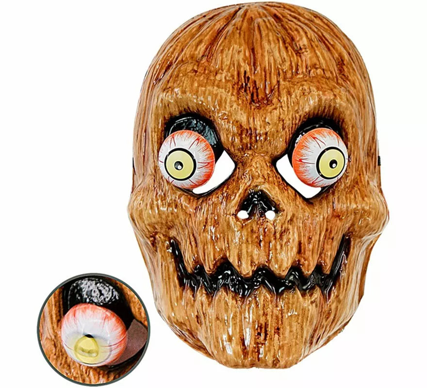 Máscara de Calabaza Terrorífica con Ojos Saltones
