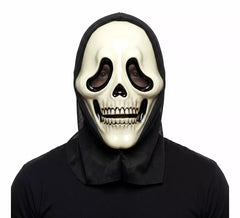 Masque de crâne d'assassin avec capuche