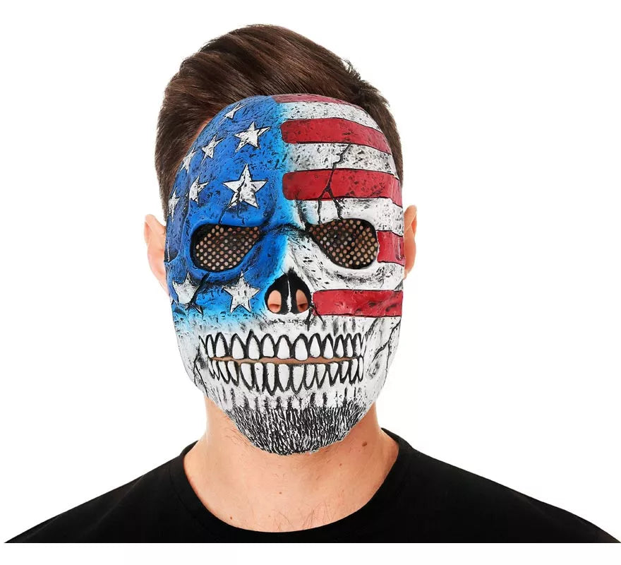 Translation missing: fr.Máscara de Calavera con Bandera USA