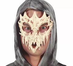 Masque de crâne à cornes en PVC