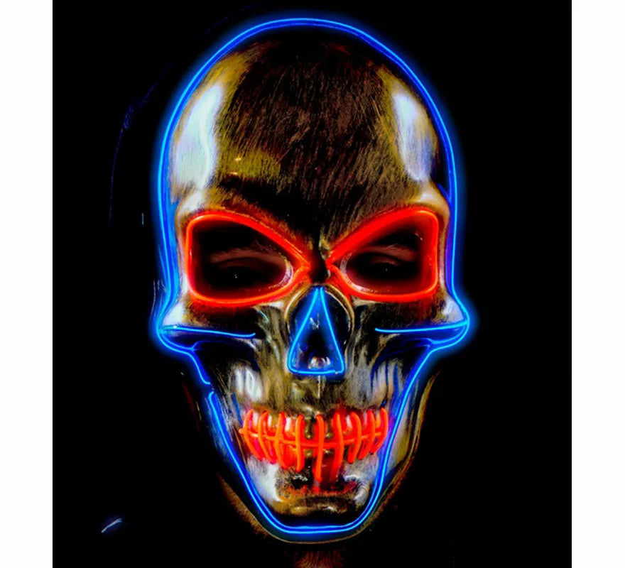 Translation missing: fr.Máscara de Calavera dorada LED de Colores