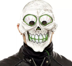 Masque de Squelette Fou avec Lumière Verte