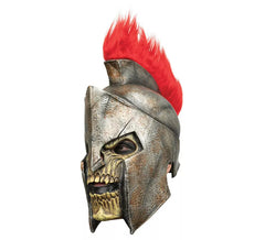 Masque de crâne de soldat spartiate avec casque