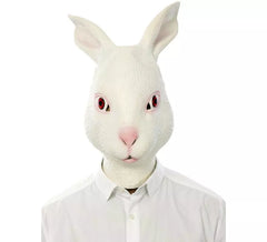 Masque de lapin blanc effrayant adulte