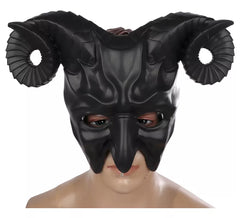 Masque de Diable à Cornes rouge de 52x36x40 cm