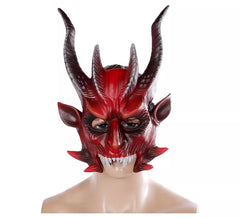 Masque de Diable à Cornes rouge de 72x56x45 cm