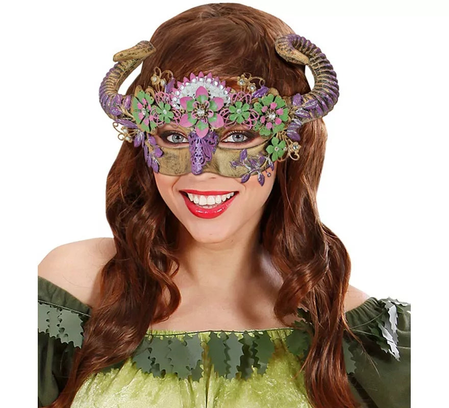 Translation missing: fr.Máscara de Diablo Teatral con Flores