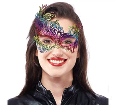 Masque en dentelle arc-en-ciel pour adulte
