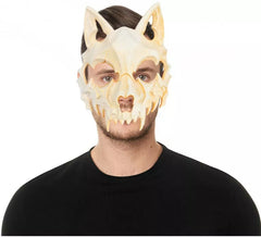 Masque squelette de loup en plastique pour adulte