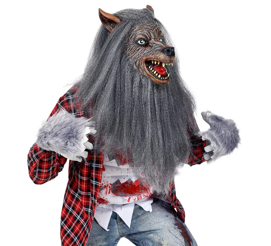 Translation missing: fr.Máscara de Hombre Lobo con Pelo